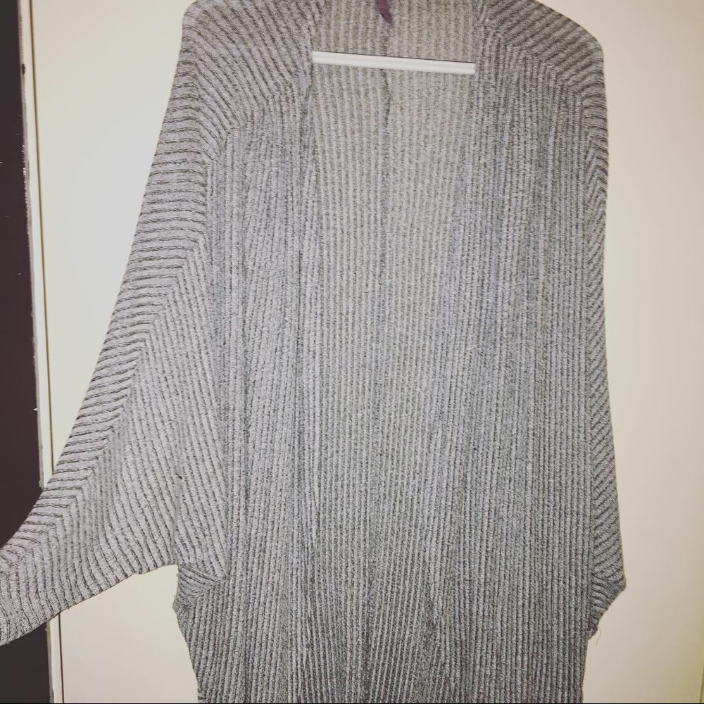 Gray “slouch” cardigan